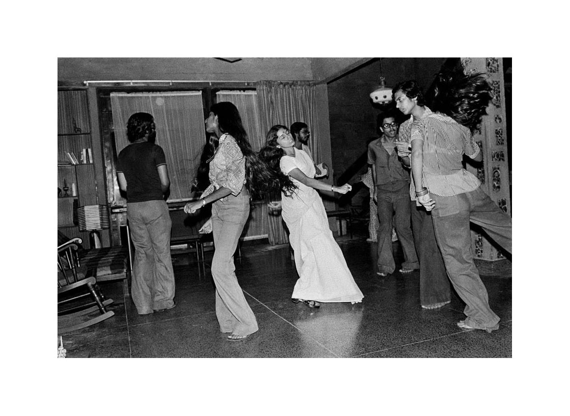 PABLO BARTHOLOMEW "NOOMIE DANCING AT PARTY AT KOKO'S NEW DELHI 1975" 17 X 25 IN EDITION SIGNED AND NUMBERED 3 ON 10 AT THE BACK